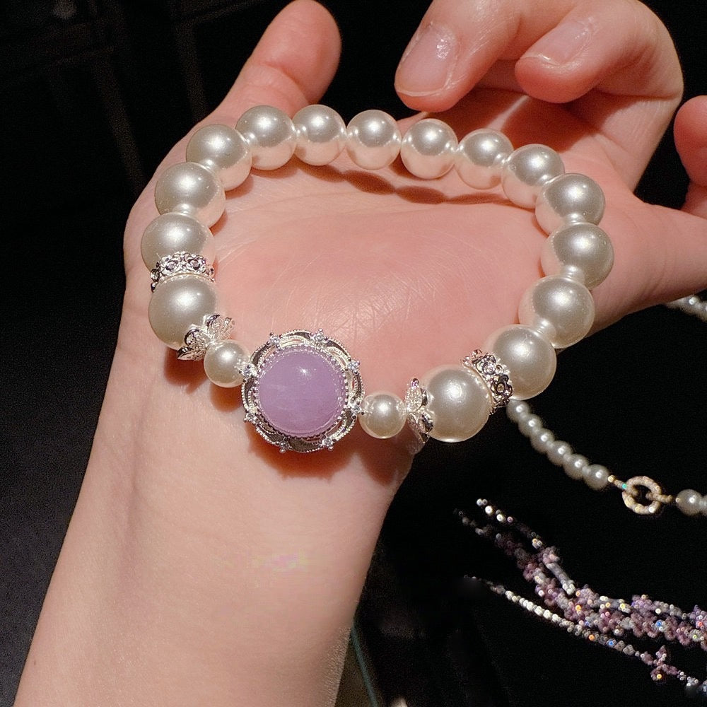 Jewelry Flower Butterfly Jewel Bracelet Plated with 18K Gold Crystal Small Waist Bead Flower God Bracelet Necklace Set