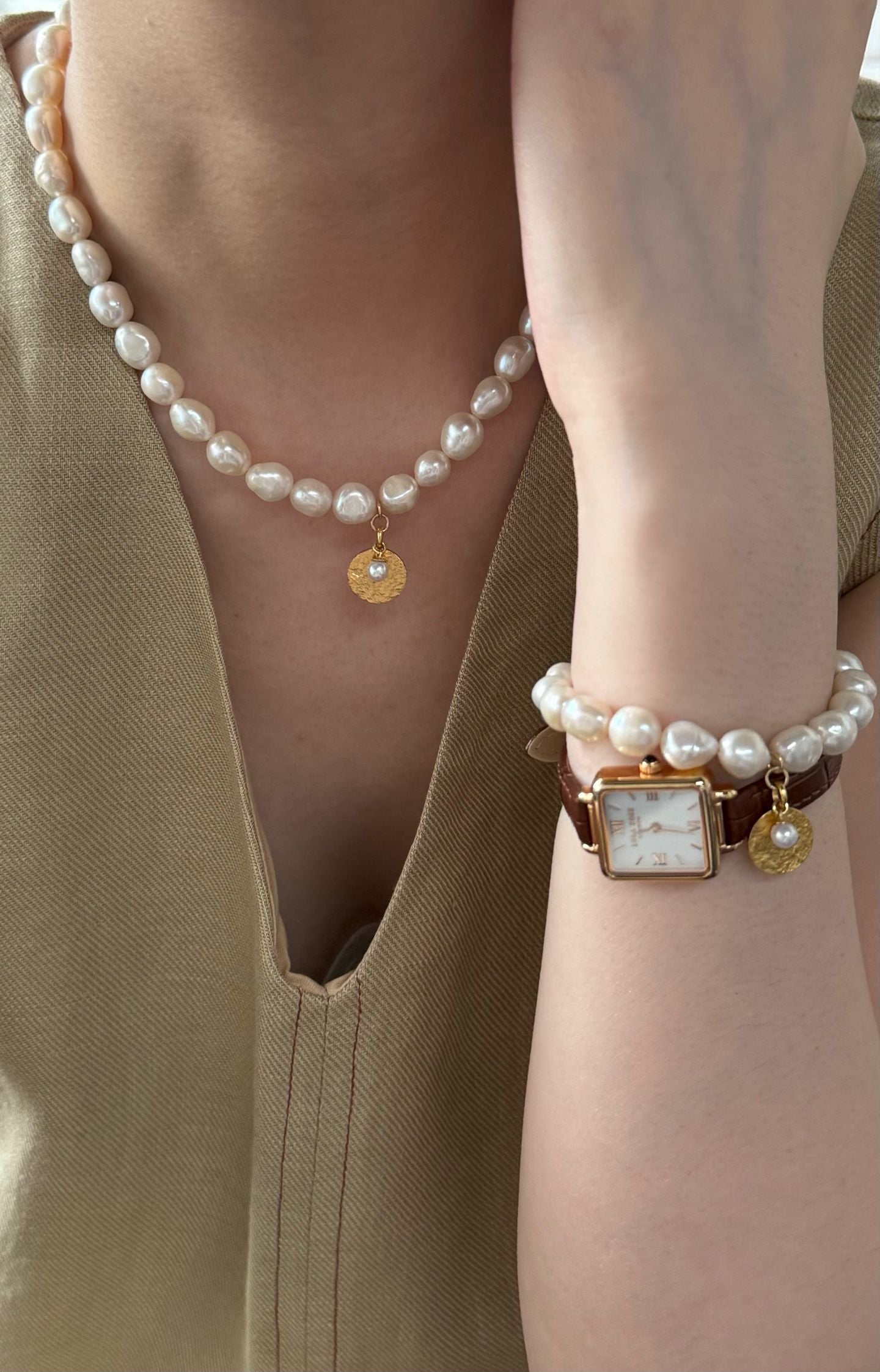 Gold-plated silver, 18K small hardware, 14K gold-filled bracelets and necklaces