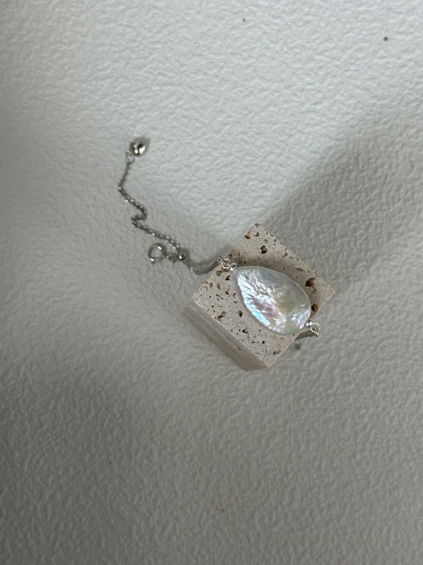 Large drop baroque pearl bracelet