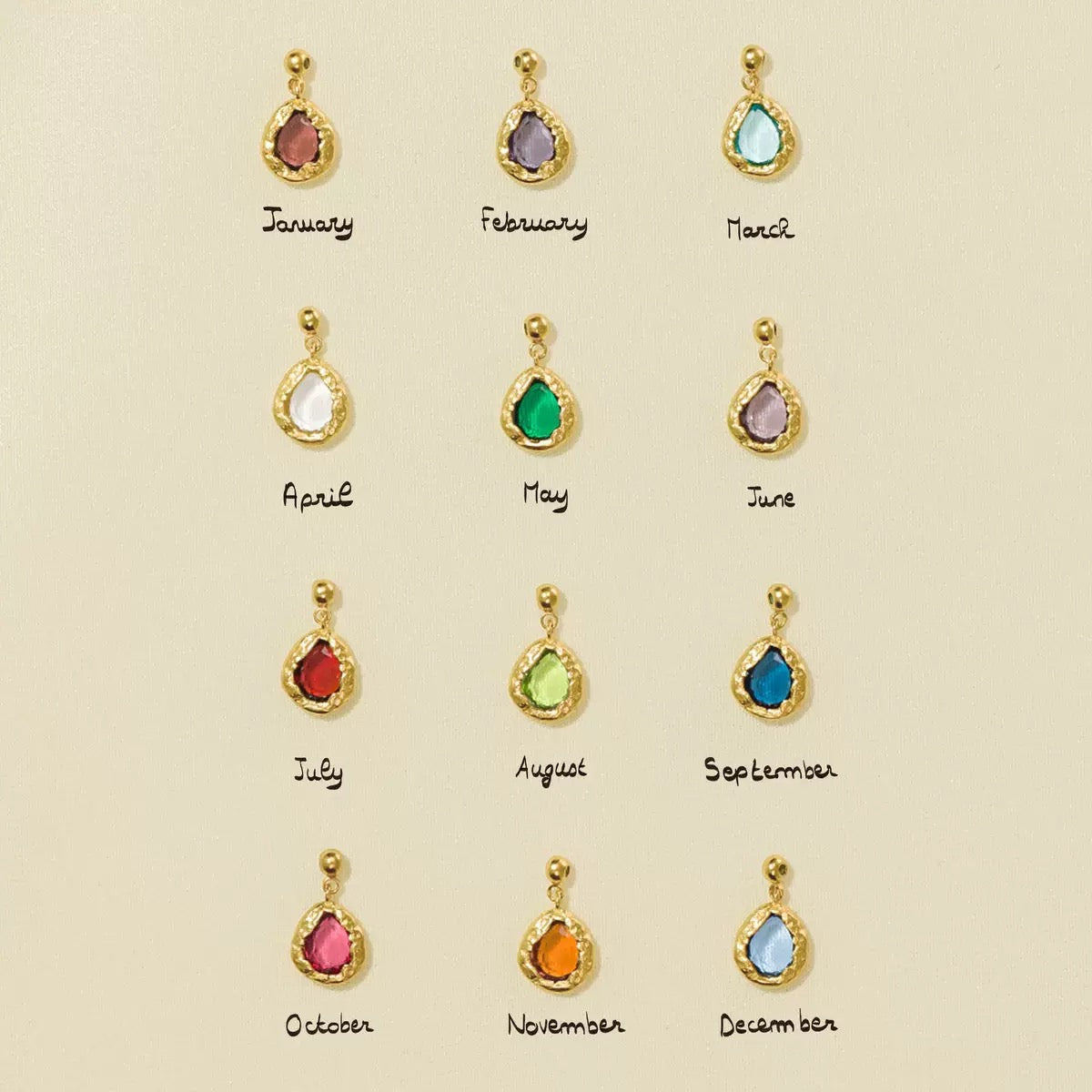 Stainless steel December birthstone Valentine's Day gift necklace vacuum electroplated with 18K gold in furnace to retain color