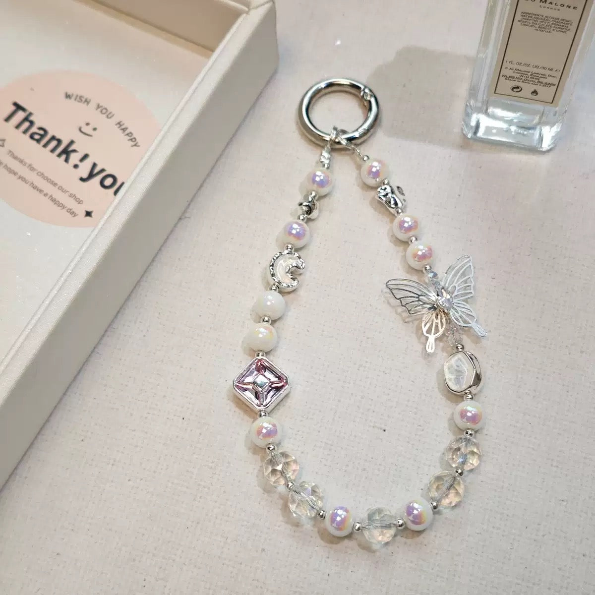 【Dream Butterfly】Hollowed-out Butterfly Mobile Phone Chain, Handmade, Ins-style, Chinese Style, Elegant Butterfly Mobile Phone Lanyard