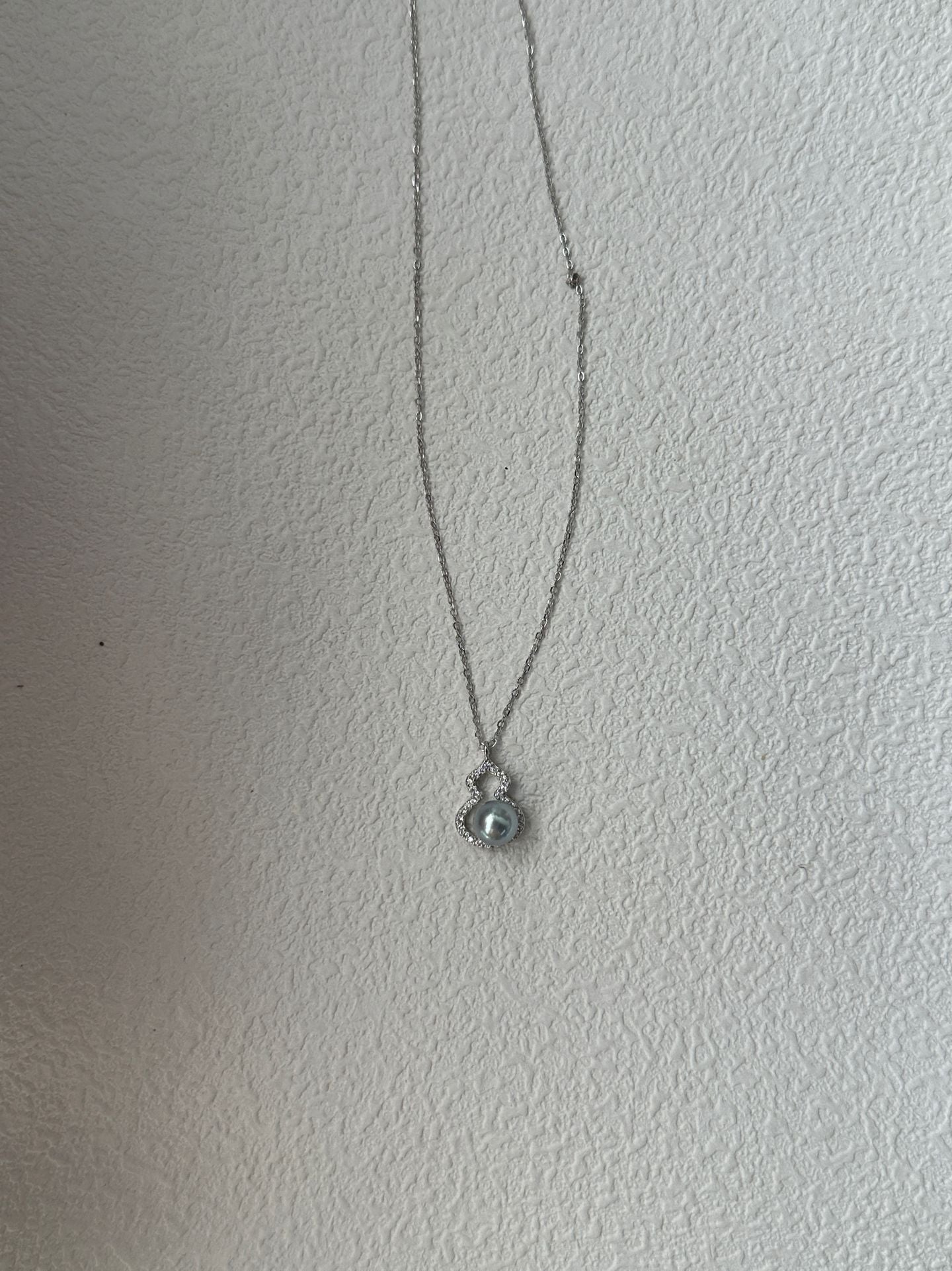 Natural seawater pearl gourd, genuine hemp pearl necklace, gourd genuine hemp earring