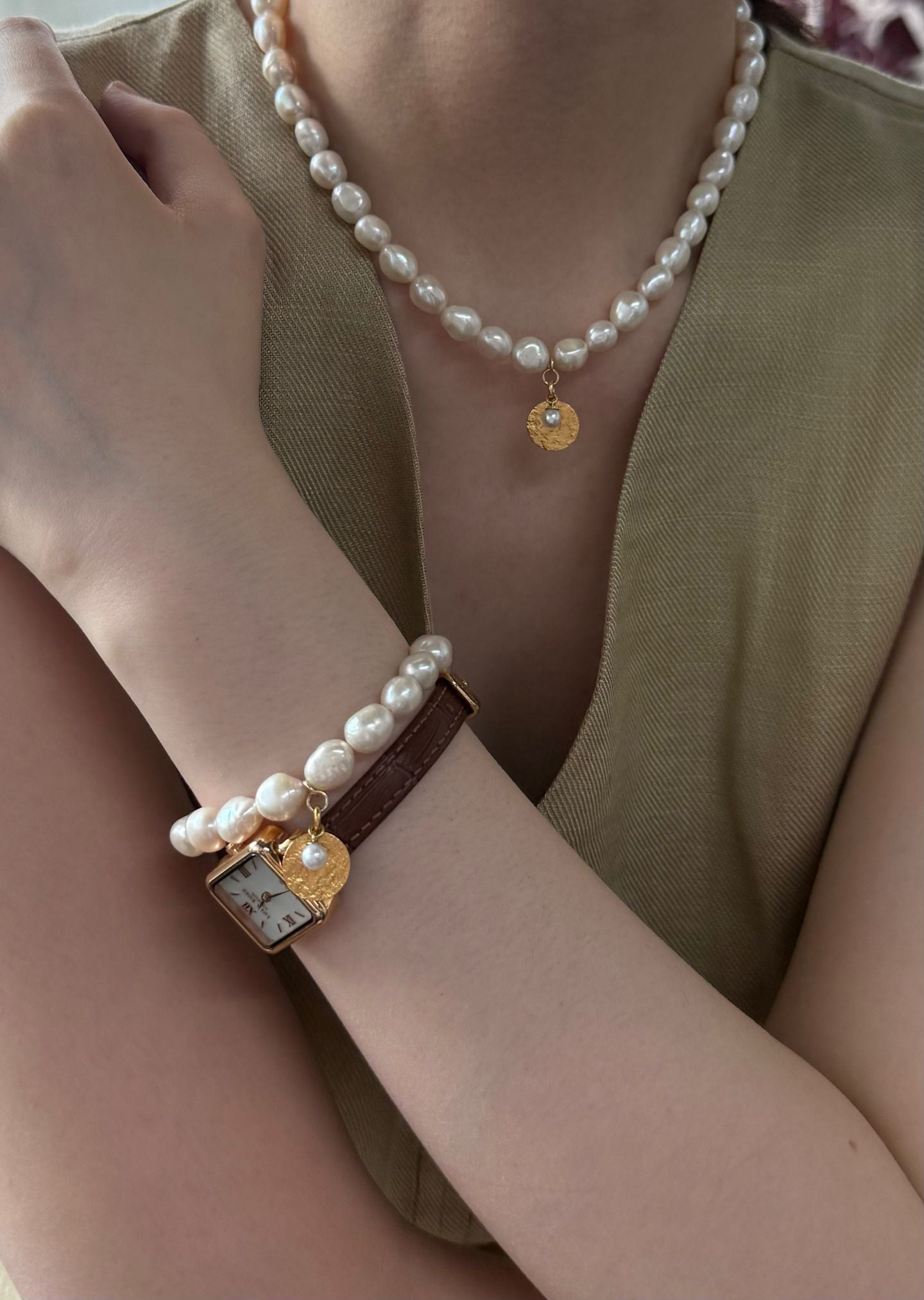 Gold-plated silver, 18K small hardware, 14K gold-filled bracelets and necklaces