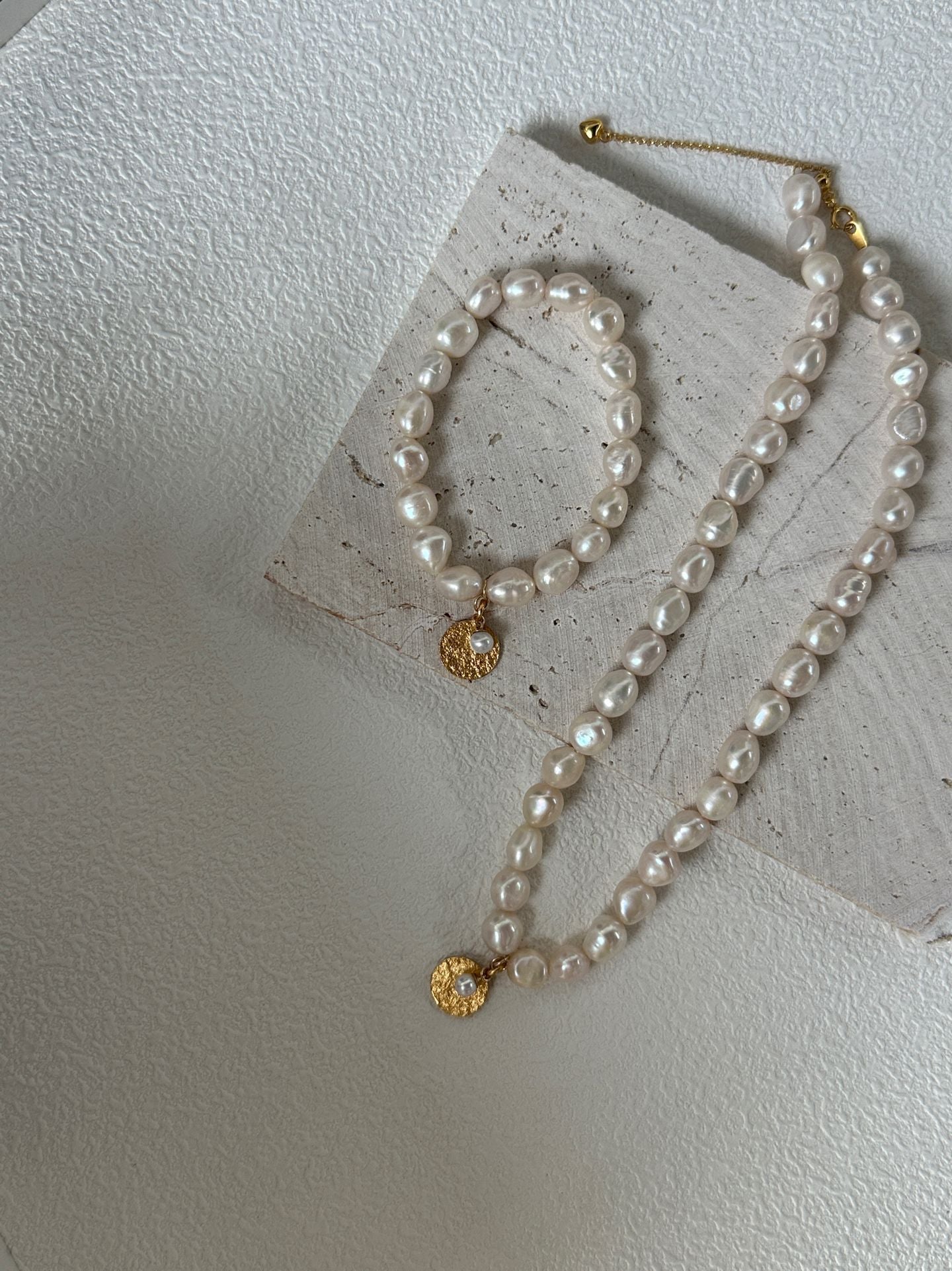 Gold-plated silver, 18K small hardware, 14K gold-filled bracelets and necklaces
