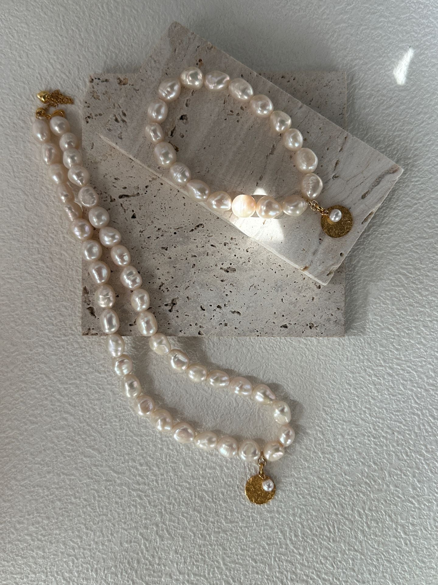 Gold-plated silver, 18K small hardware, 14K gold-filled bracelets and necklaces