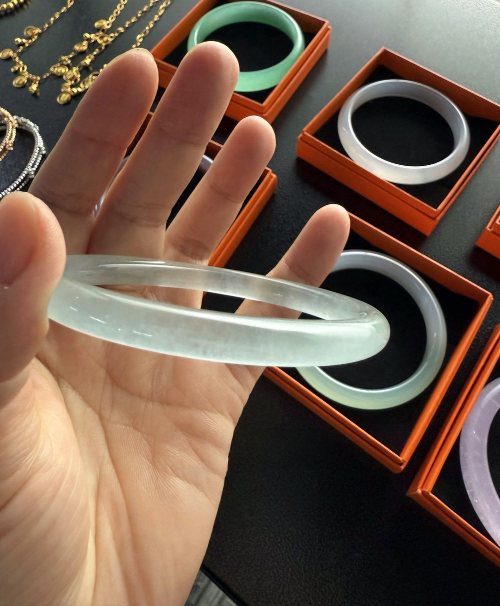 Violet High Ice Noble Consort Jade Marrow Bracelet Half Mountain Half Water Far Mountain Dai Agate Bracelet