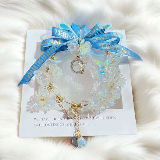 Butterfly dancing car hanging decoration, car interior accessory, car hanging ornament, butterfly bellflower rearview mirror pendant