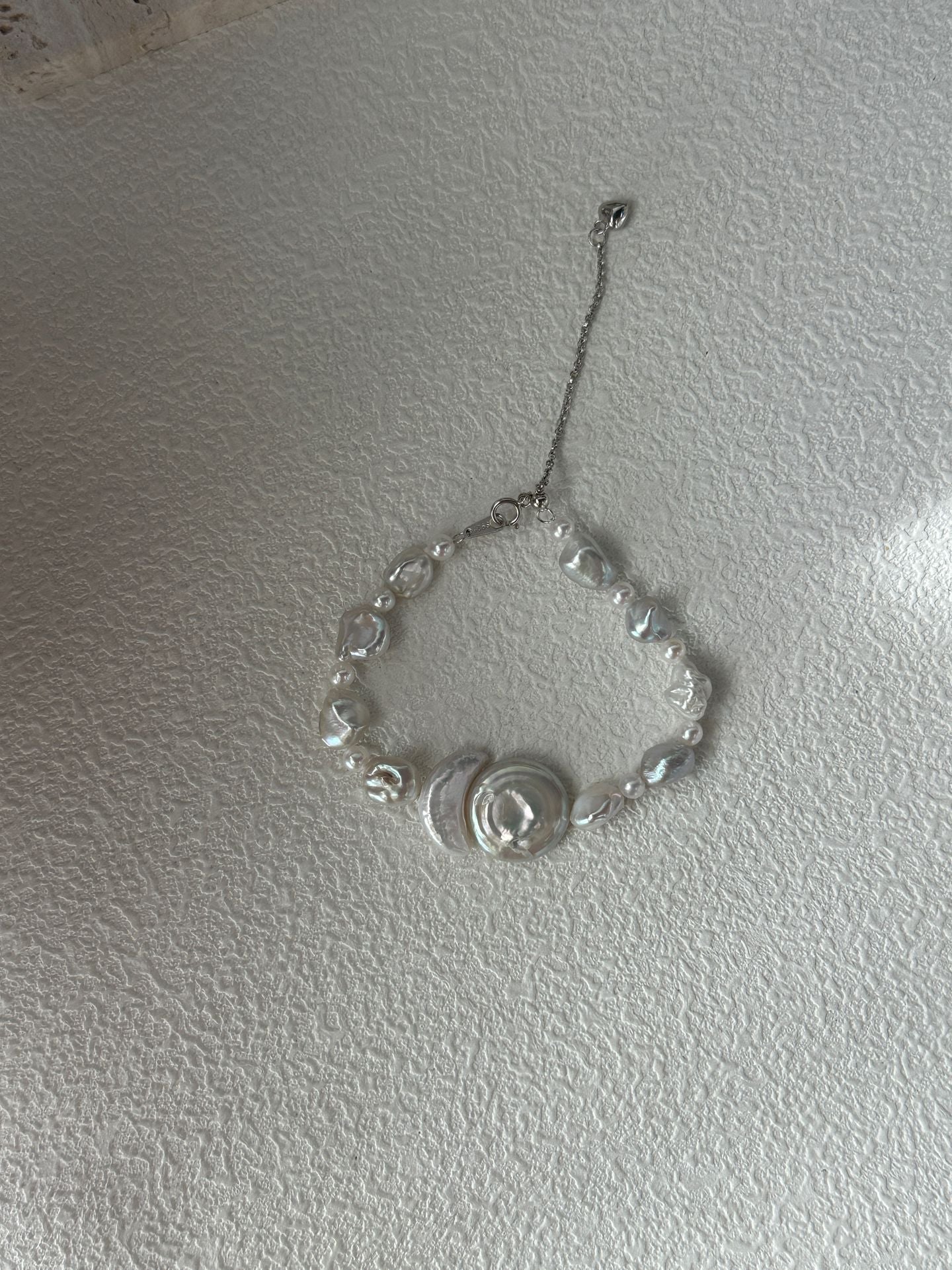 Natural Freshwater Pearl Sun Moon Floating Rest Baroque Pearl Bracelet Girl's Gift Mother's Day Gift Pearl Handmade Necklace  Ring