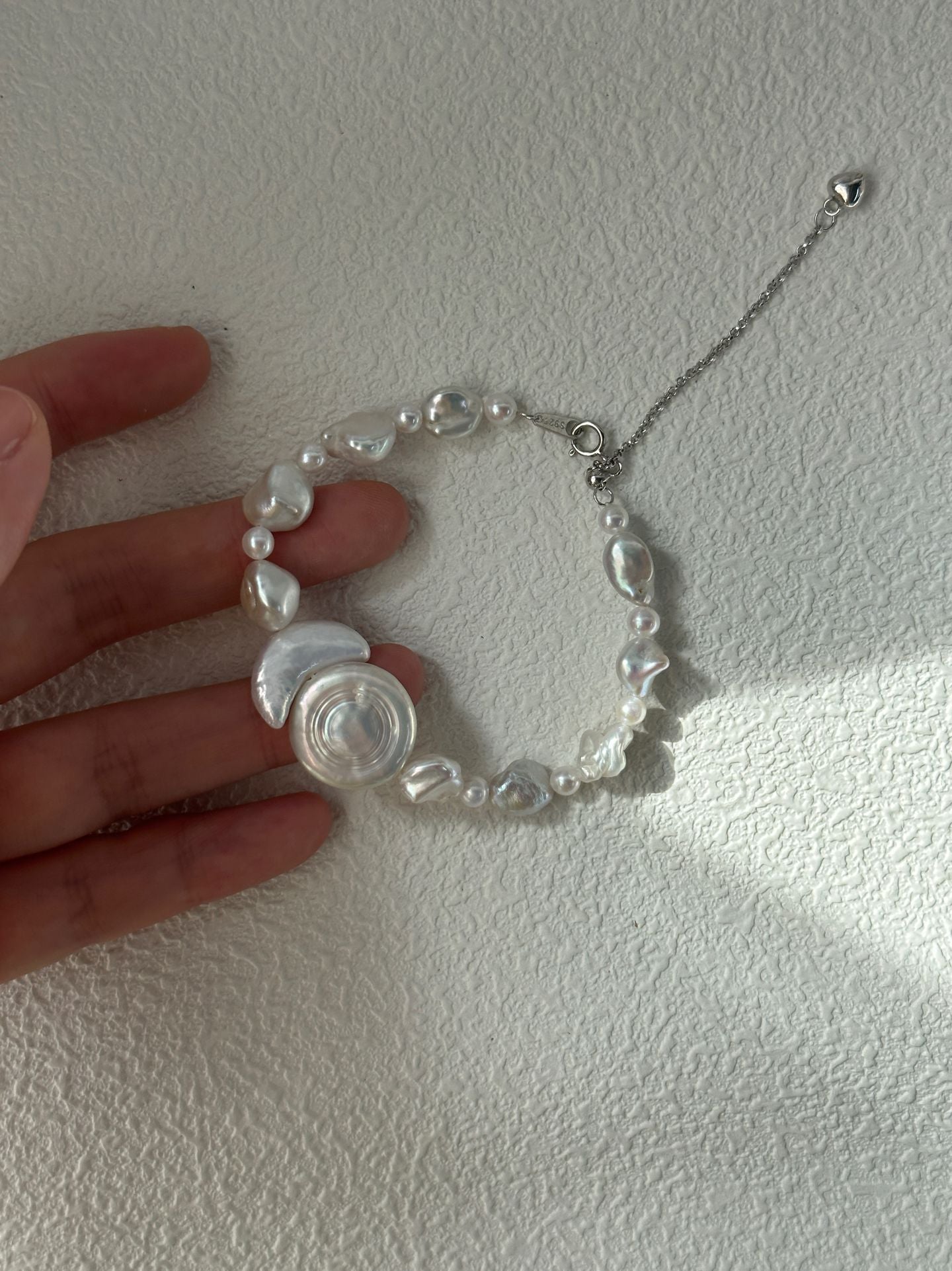 Natural Freshwater Pearl Sun Moon Floating Rest Baroque Pearl Bracelet Girl's Gift Mother's Day Gift Pearl Handmade Necklace  Ring