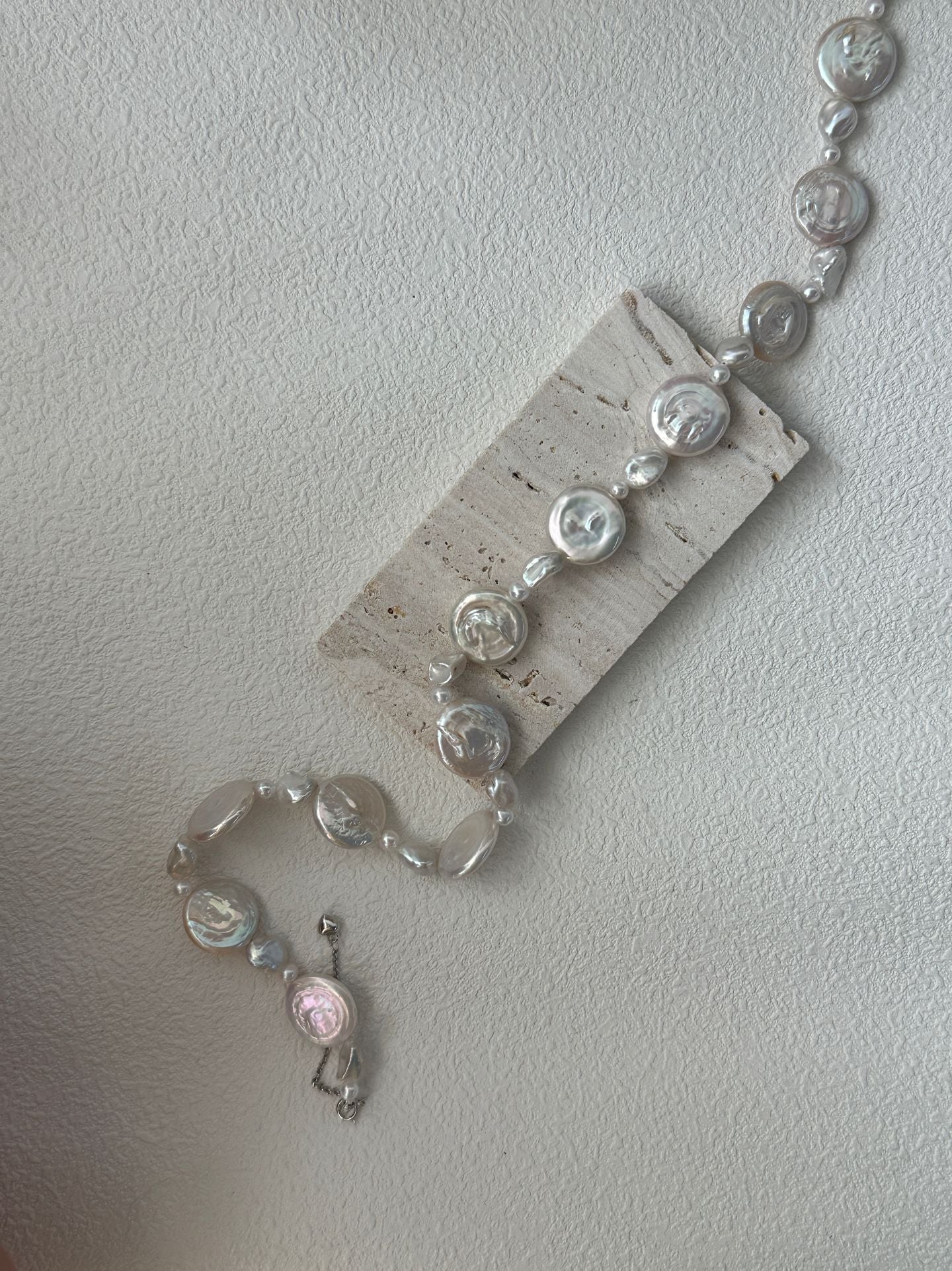 Natural Freshwater Pearl Sun Moon Floating Rest Baroque Pearl Bracelet Girl's Gift Mother's Day Gift Pearl Handmade Necklace  Ring