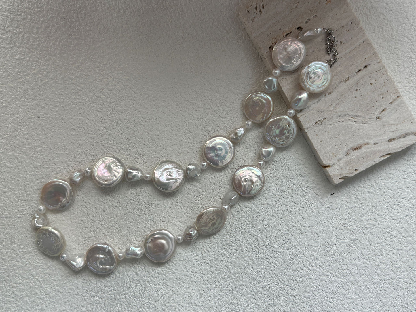 Natural Freshwater Pearl Sun Moon Floating Rest Baroque Pearl Bracelet Girl's Gift Mother's Day Gift Pearl Handmade Necklace  Ring
