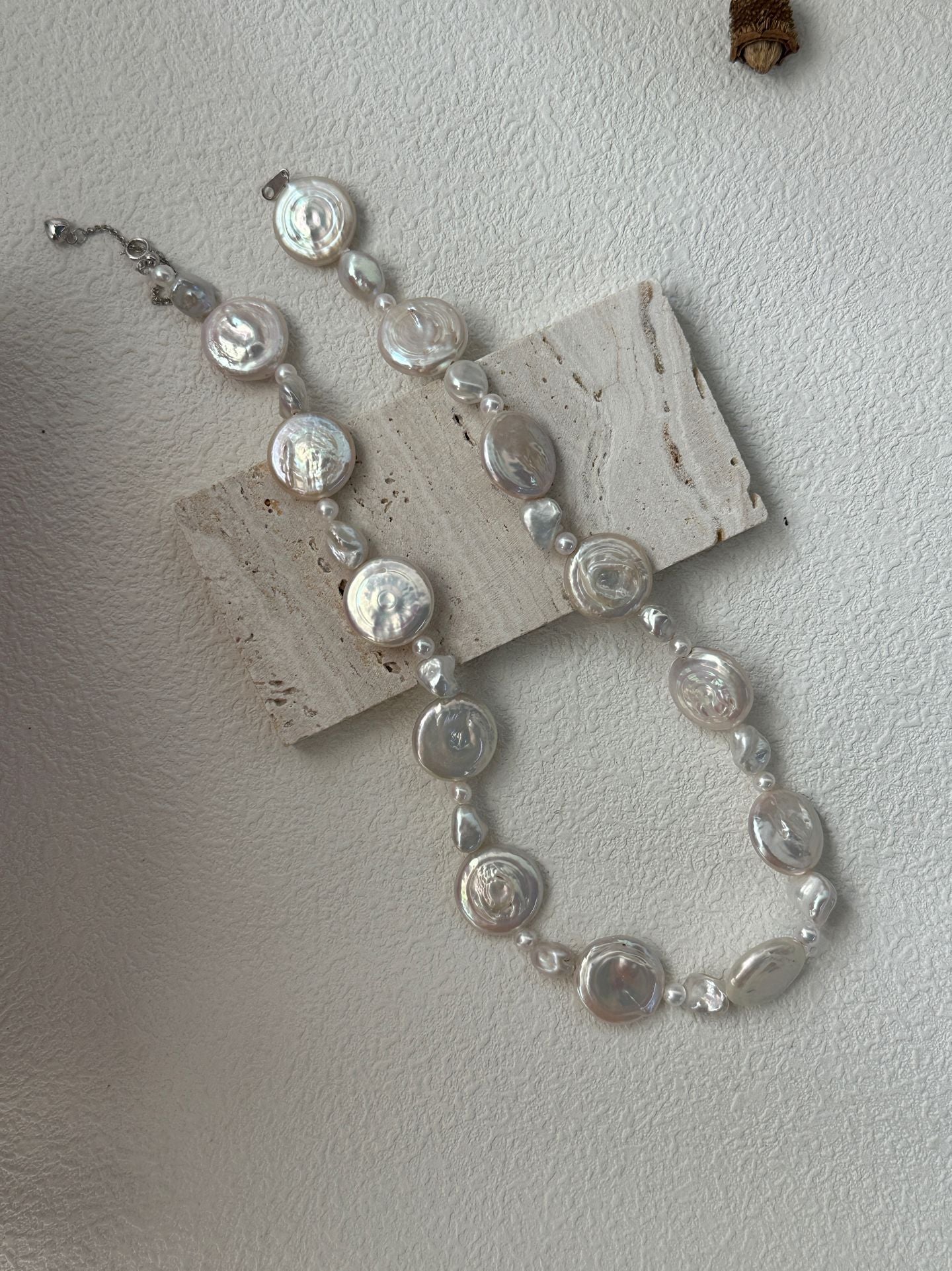 Natural Freshwater Pearl Sun Moon Floating Rest Baroque Pearl Bracelet Girl's Gift Mother's Day Gift Pearl Handmade Necklace  Ring