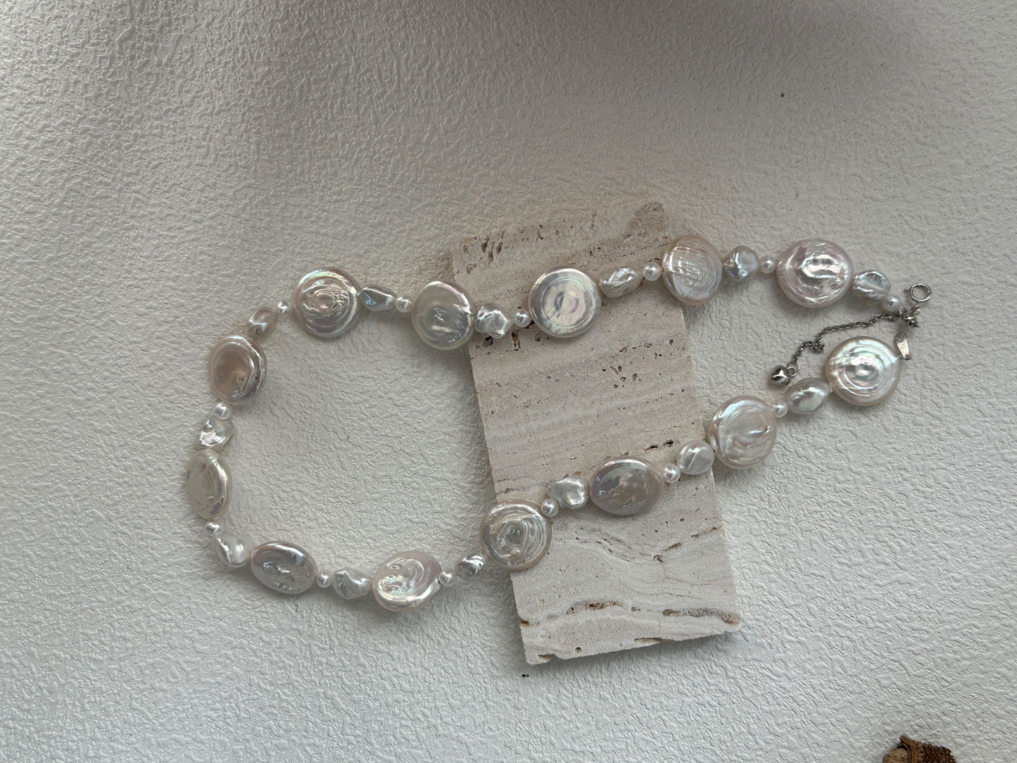Natural Freshwater Pearl Sun Moon Floating Rest Baroque Pearl Bracelet Girl's Gift Mother's Day Gift Pearl Handmade Necklace  Ring