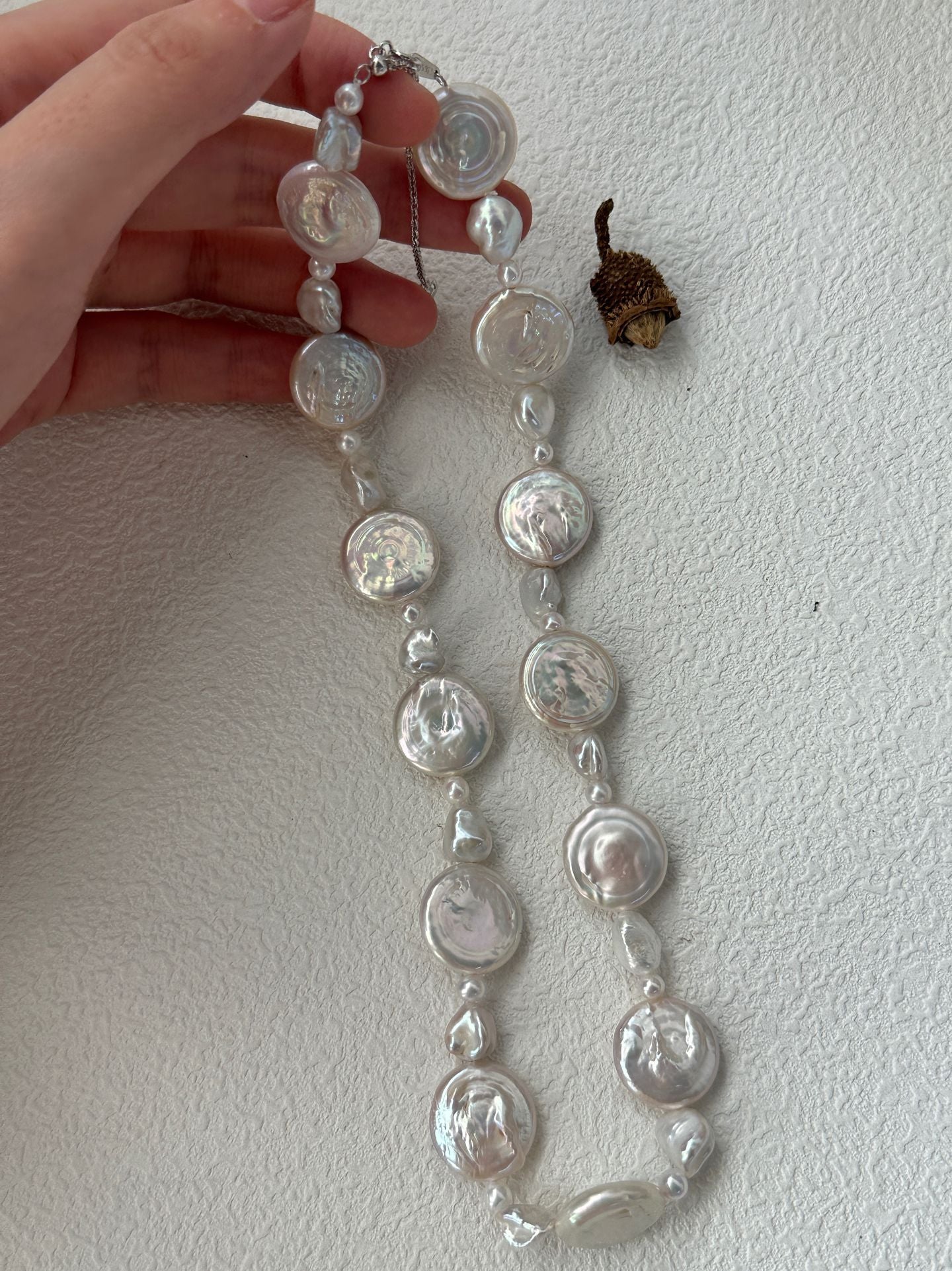Natural Freshwater Pearl Sun Moon Floating Rest Baroque Pearl Bracelet Girl's Gift Mother's Day Gift Pearl Handmade Necklace  Ring
