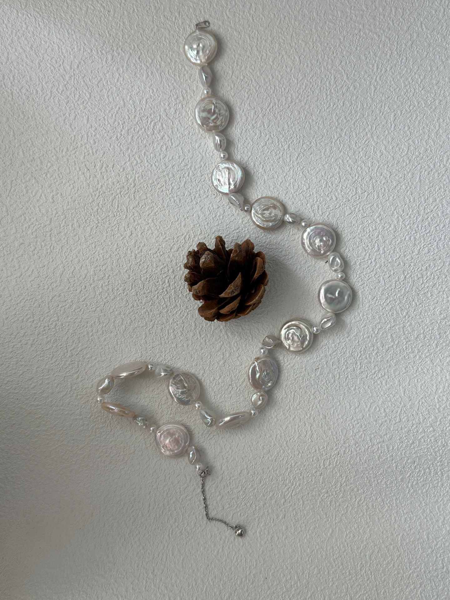 Natural Freshwater Pearl Sun Moon Floating Rest Baroque Pearl Bracelet Girl's Gift Mother's Day Gift Pearl Handmade Necklace  Ring