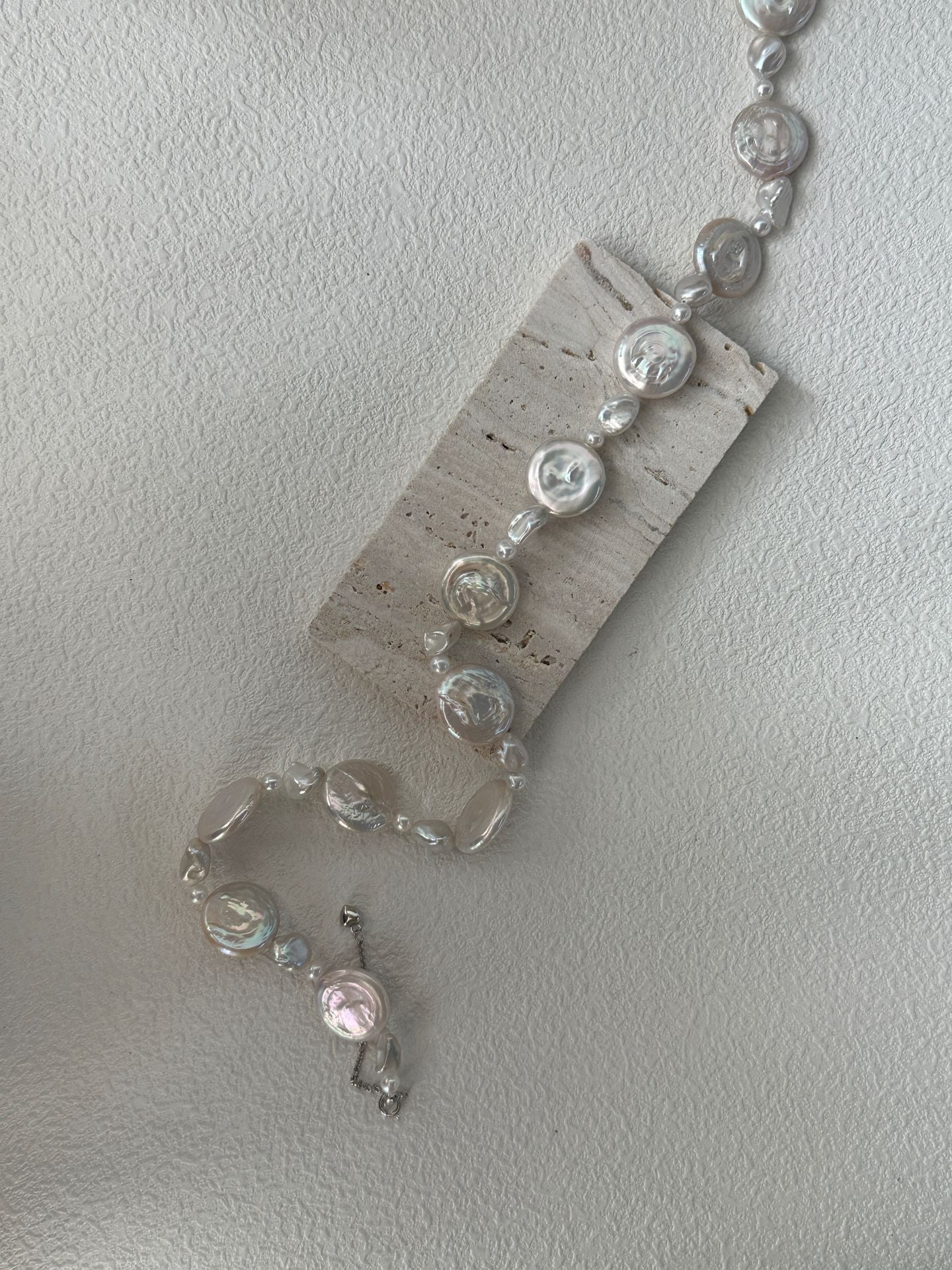 Natural Freshwater Pearl Sun Moon Floating Rest Baroque Pearl Bracelet Girl's Gift Mother's Day Gift Pearl Handmade Necklace  Ring