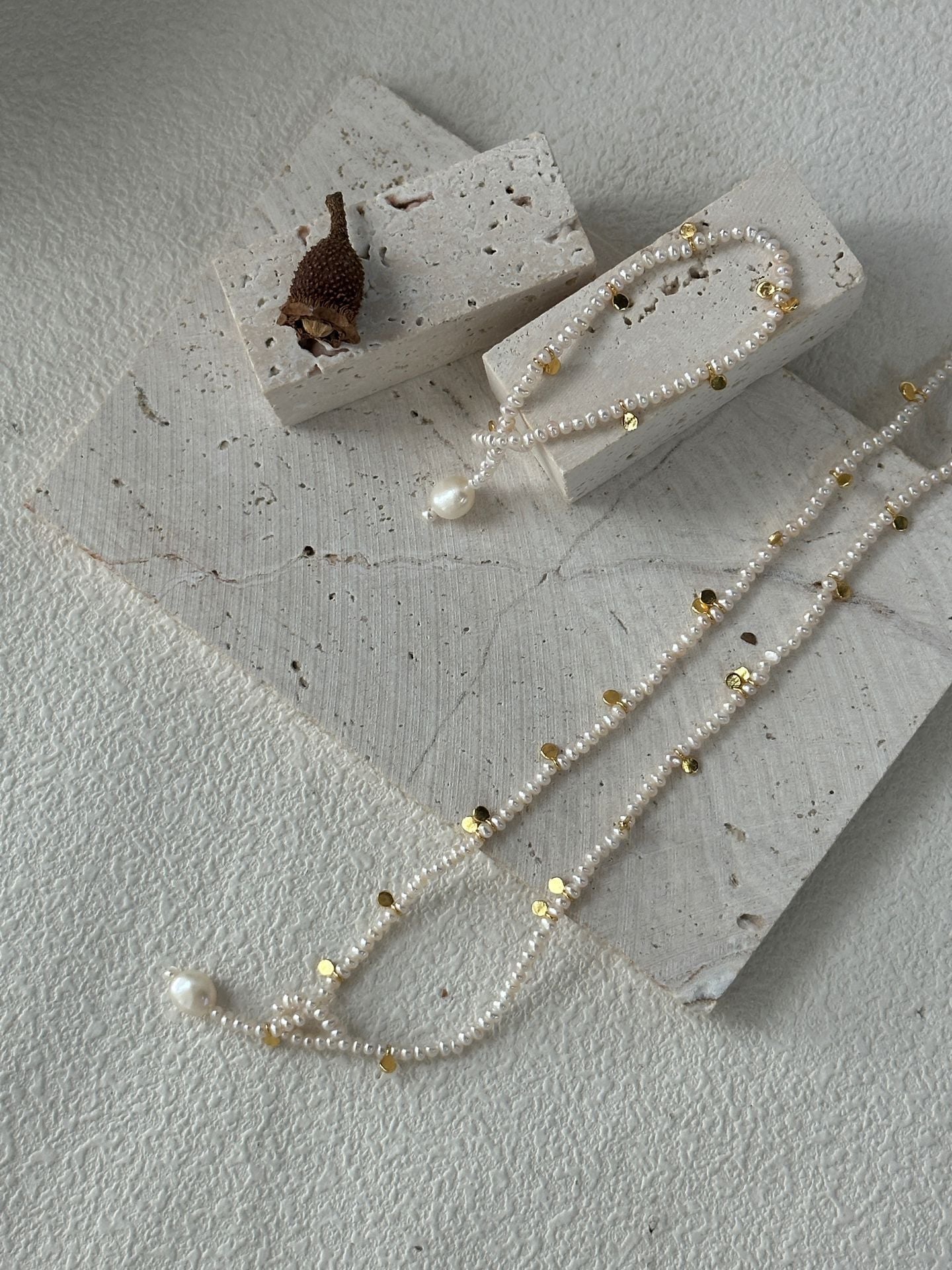 Natural freshwater pearl gold piece pearl bracelet for girls, Mother's Day gift, handmade pearl bracelet